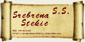 Srebrena Stekić vizit kartica